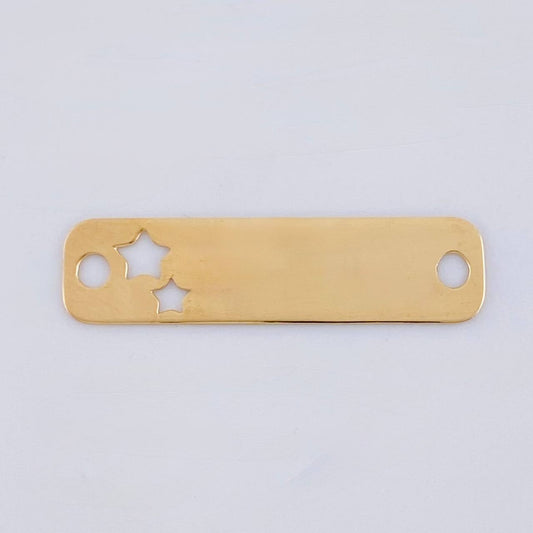 Herraje Placa Estrellas 0.75 g / 1 in Oro Amarillo 18K