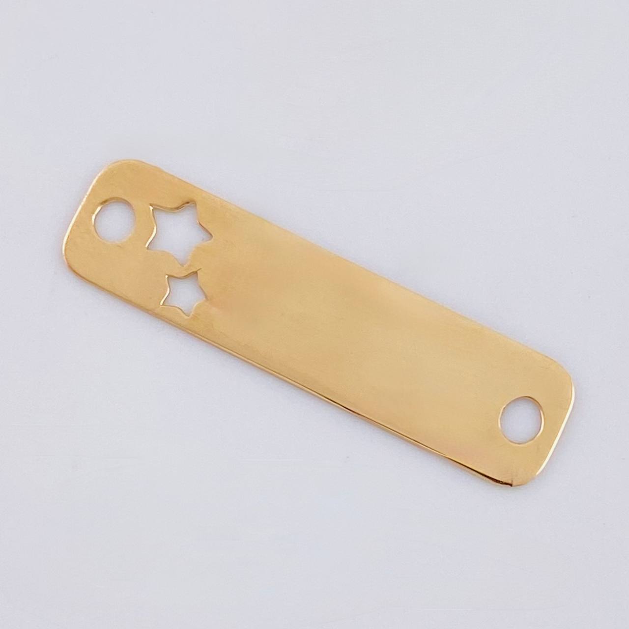 Herraje Placa Estrellas 0.8 g / 1 in Oro Amarillo 18K