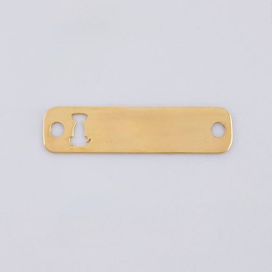 Charm Dog Plate 0.8 g / 1 in 18K Yellow Gold