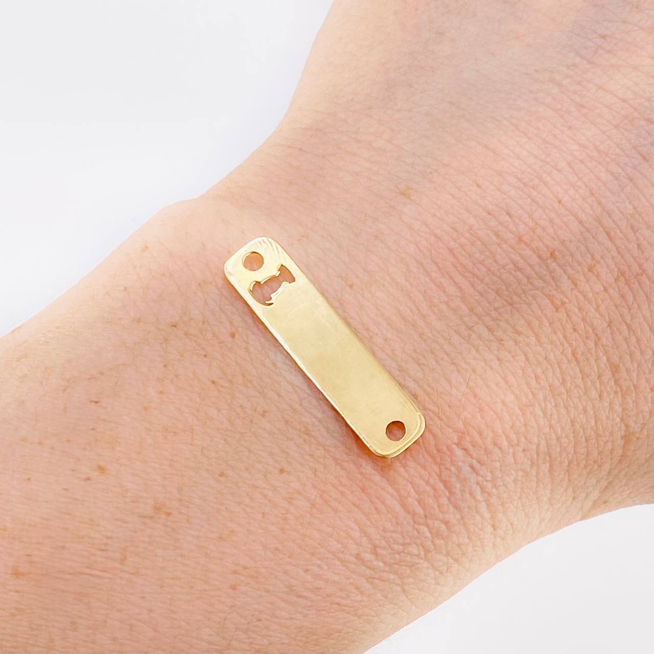 Charm Dog Plate 0.8 g / 1 in 18K Yellow Gold