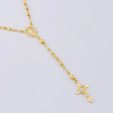 Rosary Virgin of Guadalupe Diamond Cut 7.25 g / 19 3/4 in / 3 mm - 4 mm 18K Yellow Gold