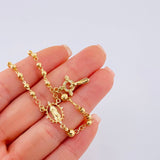 Rosary Virgin of Guadalupe Diamond Cut 7.25 g / 19 3/4 in / 3 mm - 4 mm 18K Yellow Gold