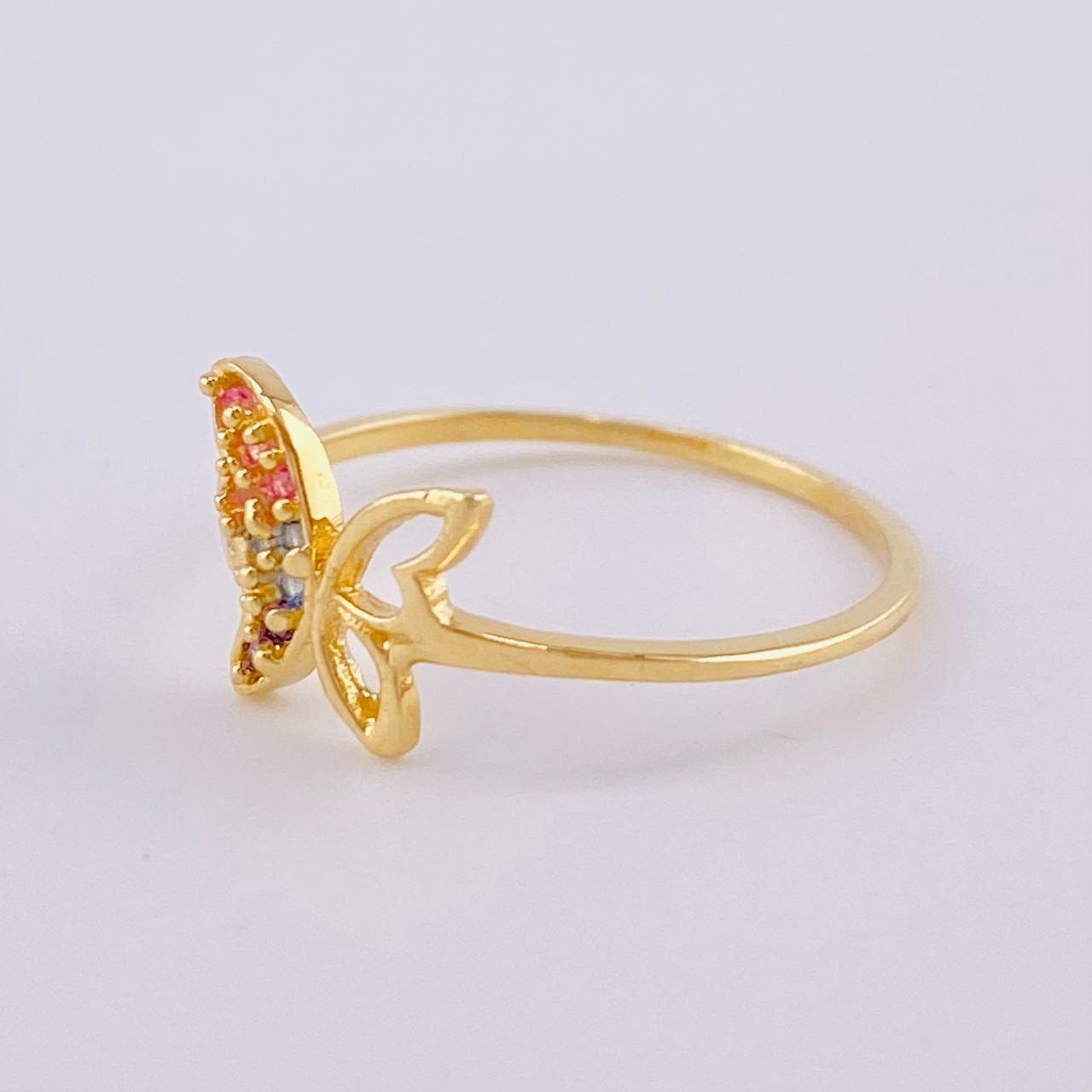 Anillo Mariposa 1 g / T4 1/2 Oro Amarillo 18K