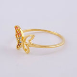 Anillo Mariposa 1 g / T4 1/2 Oro Amarillo 18K