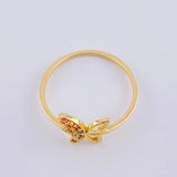Anillo Mariposa 1 g / T4 1/2 Oro Amarillo 18K