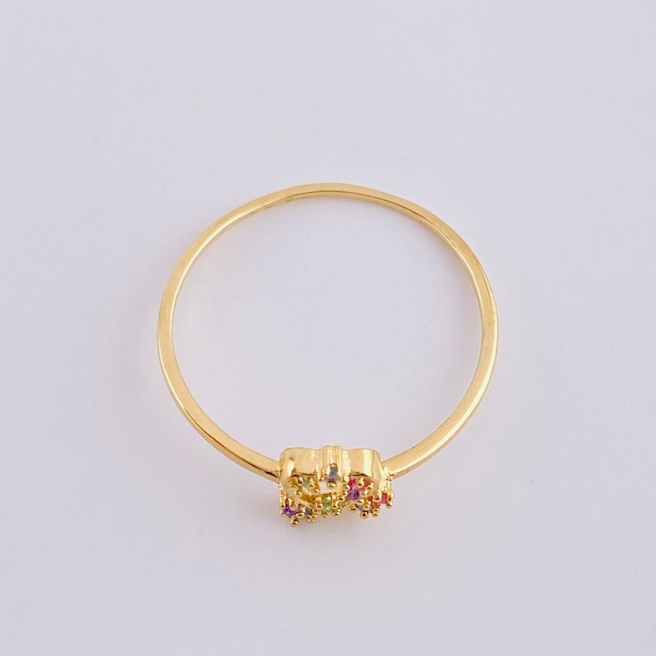 Anillo Destellos Corazón 1 g / T6 1/2 Oro Amarillo 18K