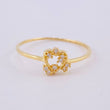 Heart Sparkle Ring 1 g / T6 3/4 18K Yellow Gold