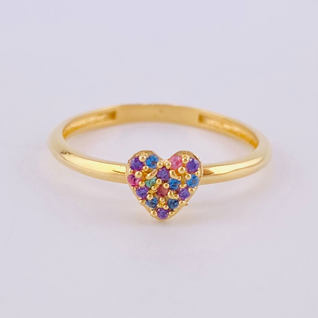 Dense Heart Ring 1.35 g / T5 1/4 18K Yellow Gold