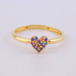 Dense Heart Ring 1.35 g / T5 1/4 18K Yellow Gold