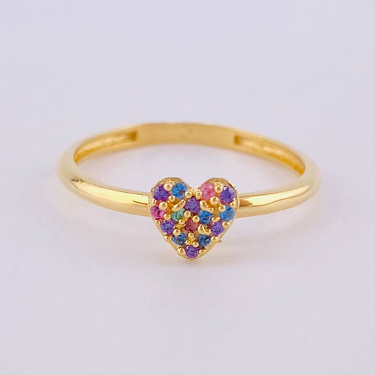 Dense Heart Ring 1.35 g / T5 1/4 18K Yellow Gold