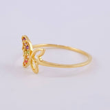 Anillo Mariposa 1.05 g / T5 1/2 Oro Amarillo 18K