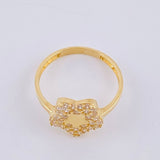 Anillo Estrella En Flor 2 g / T5 1/4 Oro Amarillo 18K