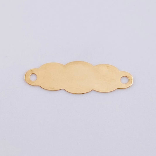 Herraje Placa Nube 0.75 g / 1 in Oro Amarillo 18K