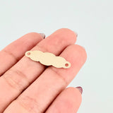 Herraje Placa Nube 0.7 g / 1 in Oro Amarillo 18K