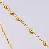 Rosario Virgen Guadalupe Corazones Diamantado 9.7 g / 20 1/2 in / 4 mm - 5 mm Oro Amarillo 18K