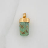 Rough Emerald Pendant 0.8g / 3/4 in 18K Yellow Gold