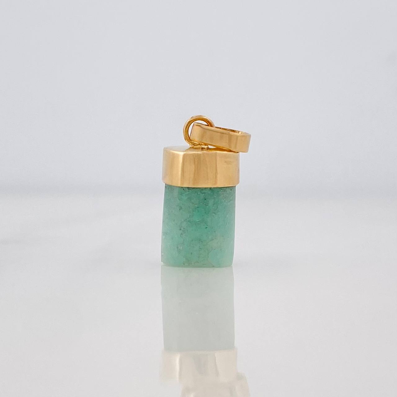 Dije Morralla Esmeralda 0.8g / 3/4 in Oro Amarillo 18K