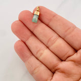 Rough Emerald Pendant 0.4g / 3/4 in 18K Yellow Gold