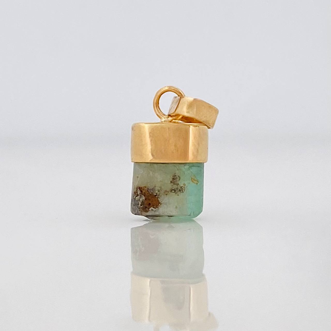 Dije Morralla Esmeralda 0.4g / 1/2 in Oro Amarillo 18K