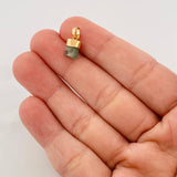 Dije Morralla Esmeralda 0.4g / 1/2 in Oro Amarillo 18K