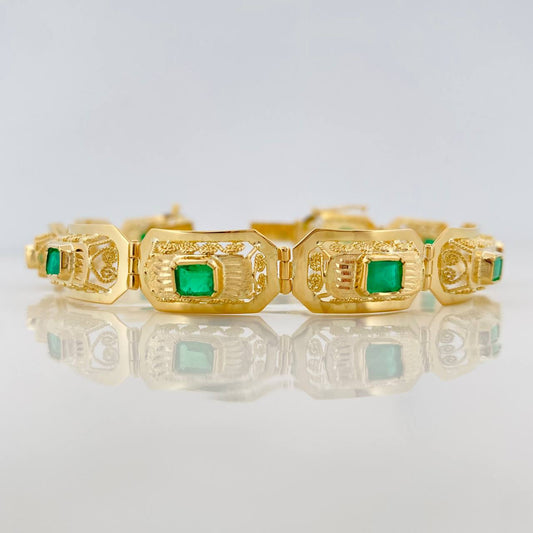 Pulso Imperial Esmeraldas 2.7qts 18.95g / 8 1/4 in / 10.32mm Oro Amarillo 18K