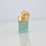 Dije Morralla Esmeralda 0.8g / 1/2 in Oro Amarillo 18K
