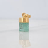 Dije Morralla Esmeralda 0.8g / 1/2 in Oro Amarillo 18K