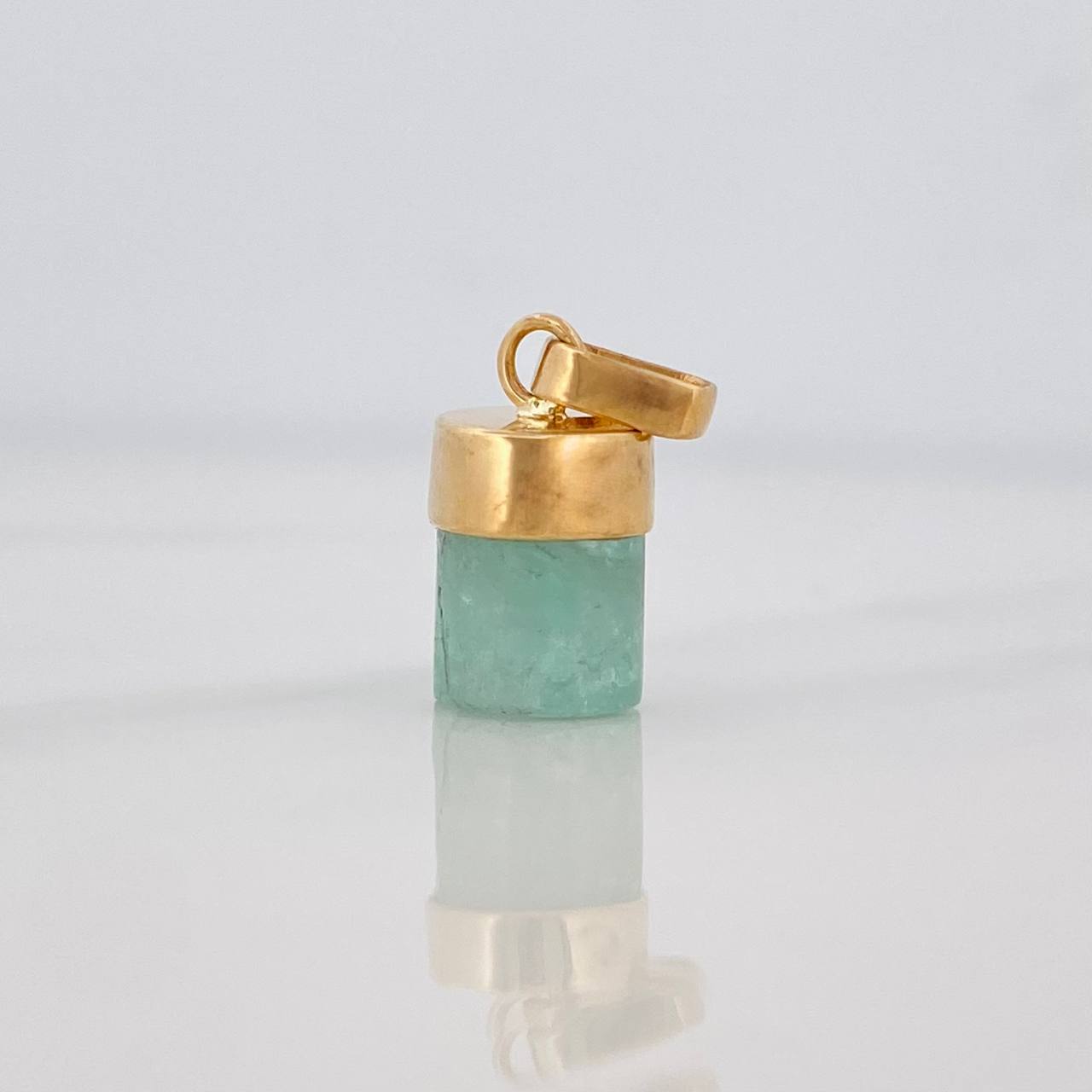 Dije Morralla Esmeralda 0.8g / 1/2 in Oro Amarillo 18K