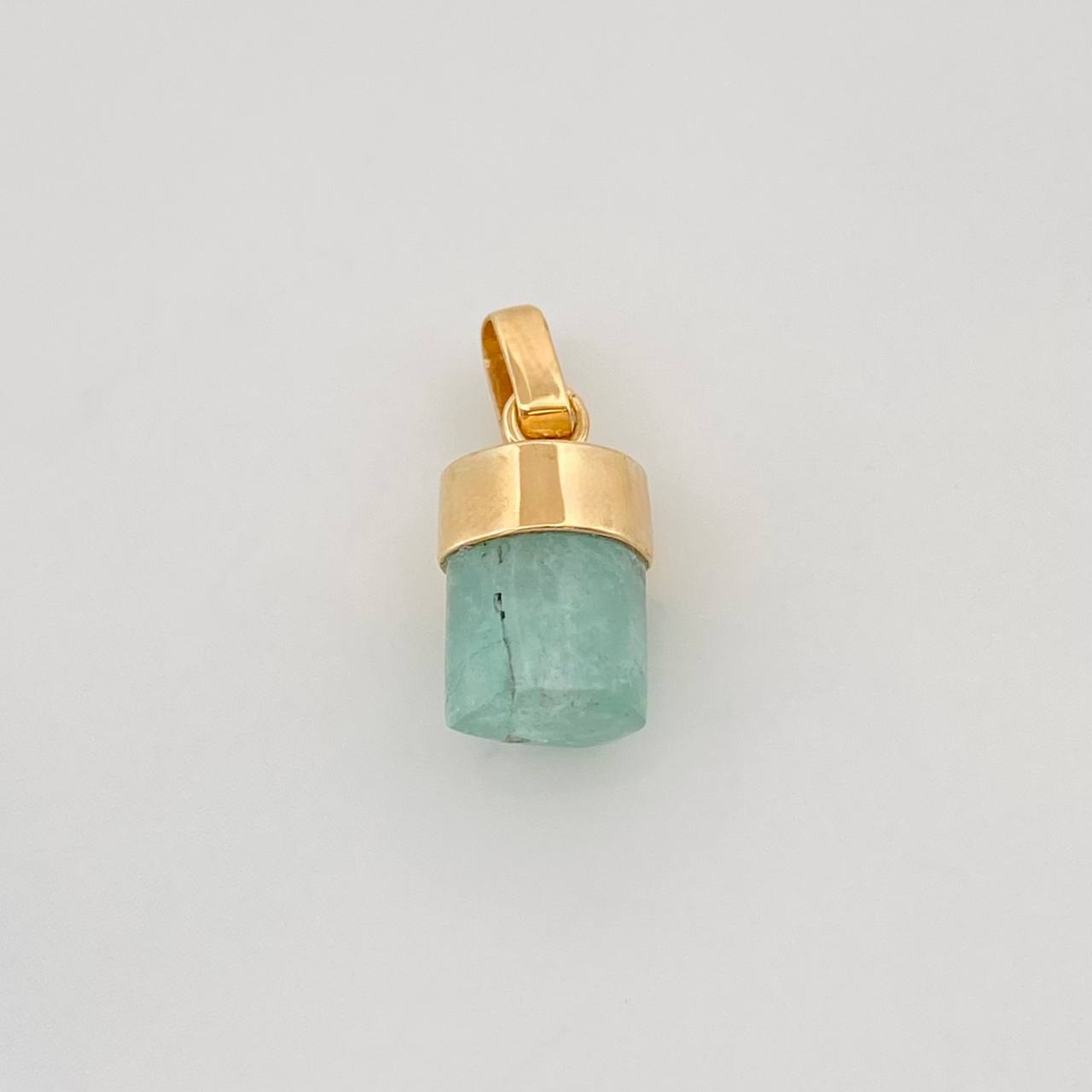 Dije Morralla Esmeralda 0.8g / 1/2 in Oro Amarillo 18K