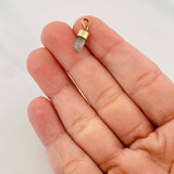 Dije Morralla Esmeralda 0.4g / 1/2 in Oro Amarillo 18K