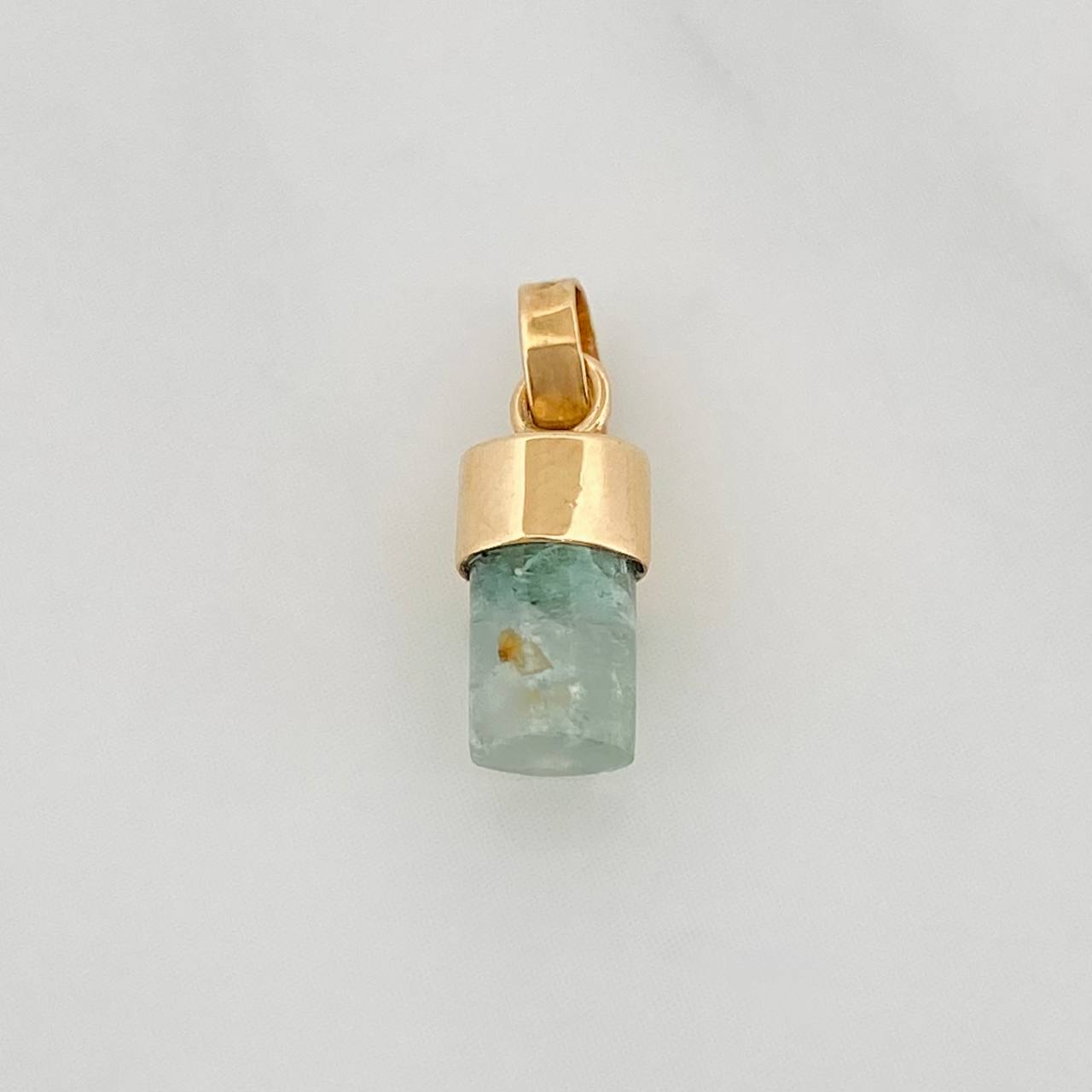 Dije Morralla Esmeralda 0.4g / 1/2 in Oro Amarillo 18K