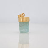 Rough Emerald Pendant 0.8g / 3/4 in 18K Yellow Gold