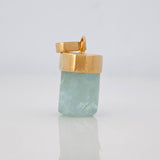 Rough Emerald Pendant 0.8g / 3/4 in 18K Yellow Gold