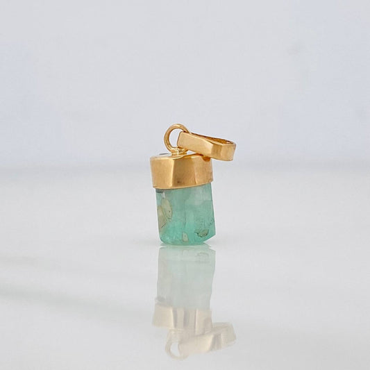 Dije Morralla Esmeralda 0.4g / 1/2 in Oro Amarillo 18K