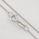 Set Cadena Veneciana + Dije Ancla Esmeralda 7pts / 1.45g / 18 in Oro Blanco 18K