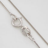 Venetian Chain Set + Emerald Heart Pendant 0.5pts / 1.55g / 18 in White Gold 18K