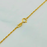 Set Lazo+Rectangular Esmeralda 1.1gr / 19 3/4 in / 1.2mm Oro Amarillo 18K &