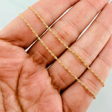Set Lazo+Rectangular Esmeralda 1.1gr / 19 3/4 in / 1.2mm Oro Amarillo 18K &