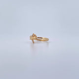 Airplane Ring 1.55gr / T6 / White Zircons 18K Yellow Gold $