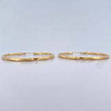 Candongas Mai 3.75gr / 5cm / Rayada Oro Amarillo 18K $