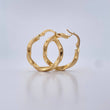 Candongas Deis 2.55gr / 2.7cm / Rayadas Oro Amarillo 18K $