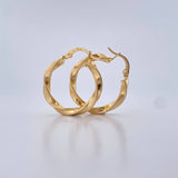 Candongas Deis 2.55gr / 2.7cm / Rayadas Oro Amarillo 18K $
