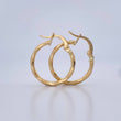 Hoop Earrings Jenn Mini 1.15gr / 2cm / Striped 18K Yellow Gold $