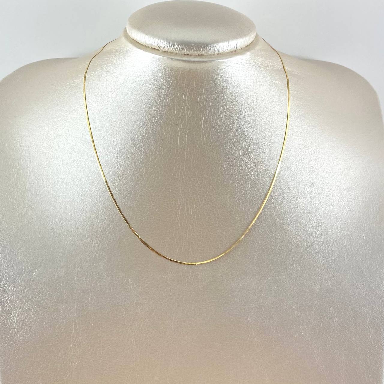 Cadena Mini Espejo 1.3gr / 45cm / 0.7mm Oro Amarillo +3 18K