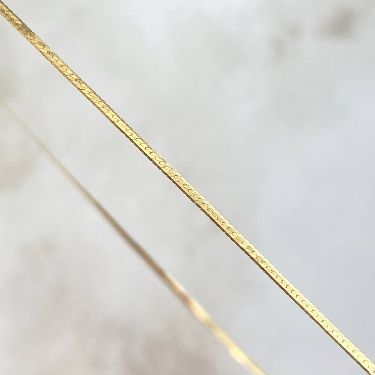 Cadena Mini Espejo 1.3gr / 45cm / 0.7mm Oro Amarillo +3 18K