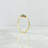 Solitaire Ring In Heart 1.4gr / Size 6 3/4 / Emeralds 12Pts 18K Yellow Gold (Jewelry)