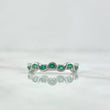 Slalom Ring 1.5gr / T6 1/4 / Emeralds 17Pts 18K White Gold (Jewel) ©