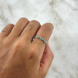 Slalom Ring 1.5gr / T6 1/4 / Emeralds 17Pts 18K White Gold (Jewel) ©