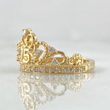 Crown Ring 15s 2.65gr / Size 5 1/4 / 18K Gold