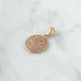 Pendant Emoji Hearts 2.65gr / 2.6cm / White Zircons 18K Rose Gold